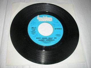 1960 Bobby Sherman Easy Come Easy Go / July Seventeen MMS 177 45 rpm
