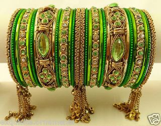 bollywood ethnic wedding 30pc bangles bracelet fashion jewelry ecl