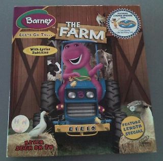 Barney Used VCD Lets Go To The Farm 100% Real 99% New 2 Bonus Ep