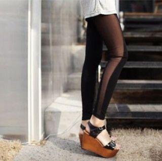 New Style Women Girls Fashion Mesh Panel Splendid Stretchy Leggings