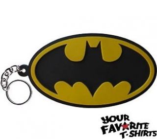 Batman Classic Symbol Logo Rubber Key Chain Key Ring DC Comics