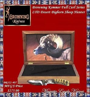 Browning Cutlery BR322 407 Desert Bighorn Sheep Fixed Blade Hunting