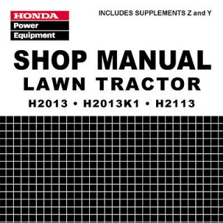 Honda H2013 H2113 Lawn Tractor Service Repair Shop Manual