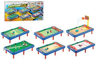 Children Kids Toys 6 in 1 Mini Board Ball Table Game Set 43x24cm 4T