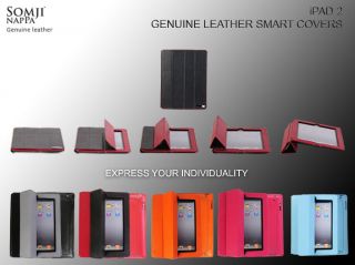 New iPad and iPad 2 Leather Smart Cases   Multiple Colors