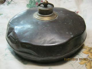 Solid Copper Hot Water Bottle or Bed Warmer Holds Water Great Patina
