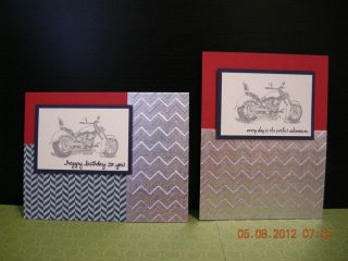 Handmade Greeting Cards   Stampin Up   Harley Motorcycle Masculine