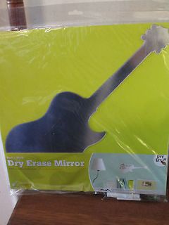 Dry Erase Guitar Mirror Peel & Stick Fun Teen Room Decoration Dorm