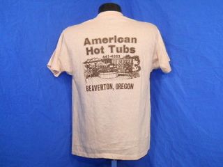 vintage 80S AMERICAN HOT TUBS BEAVERTON OREGON TAN SOFT 2 SIDED t