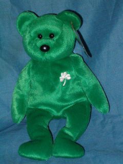 Babie Bear RARE FIRST EDITION #463 *NWT* Green Irish Beanie Baby