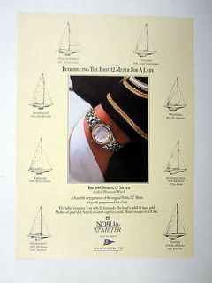 Noblia 12 Meter Yachting Watch americas cup print Ad