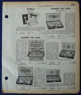 Gilbert Toys Erector Tool Chemistry Sets, Orig Vintage 1930s Union