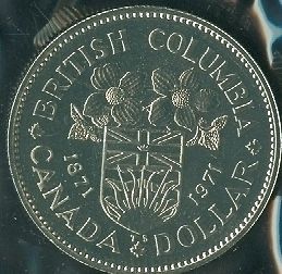1971 PL Proof Like $1 British Columbia One Dollar 71 Canada/Canadian