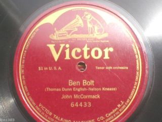 78 Record BEN BOLT JOHN McCORMACK Victor # 64433
