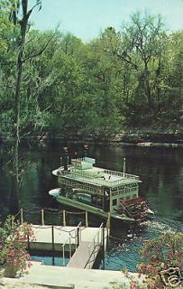 ON THE SUWANNEE RIVER SIGHT SEEING BOAT,WHITE SPRINGS FLORIDA POSTCARD