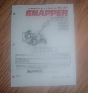 SNAPPER IRT4 REAR TINE TILLER PARTS MANUAL 7006043