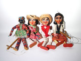 Vintage Handmade Marionette Puppet Folk Art Mexico Doll
