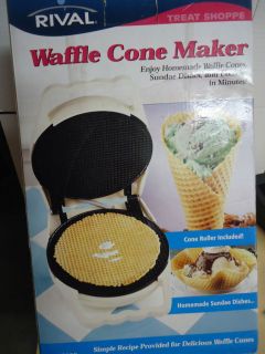 NEW, RIVAL WAFFLE CONE MAKER, Model WC800