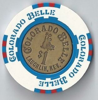LAUGHLIN COLORADO BELLE 2ND EDT CASINO CHIP COIN INLAY