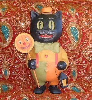 Bethany Lowe Halloween Large Black Cat Mummers Parade Greg Guedel