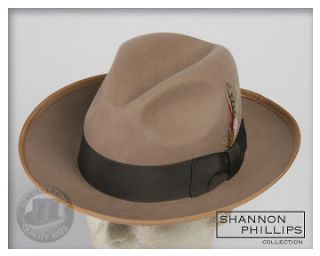 TAN Brown GANGSTER Fedora Hat Snap Brim NEW ALL SIZES