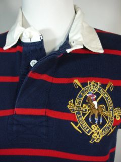 NWT Ralph Lauren RUGBY POLO SHIRT Top BIG PONY Mallet Crest Navy Green