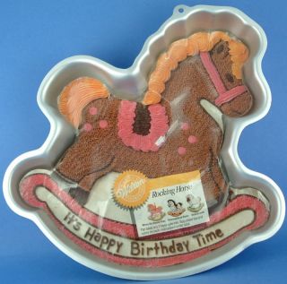 Wilton 1984 Rocking Horse Cake Party Pan w/ Insert EUC