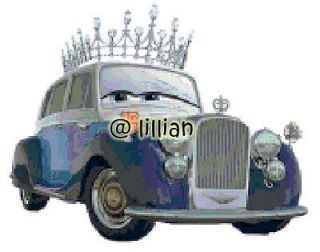 NEW *DISNEY CARS 2 ~THE QUEEN* Cross Stitch PATTERN