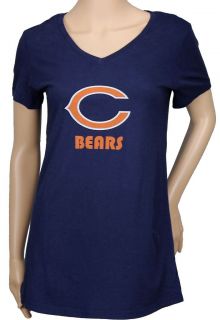 Chicago Bears NFL Womens Maternity Short Sleeve T Shirt, Navy