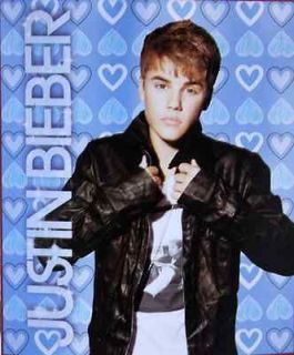 Justin Bieber of Hearts Fleece Throw Blanket 50x60 