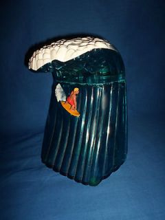 Awesome Surfer Surfing Big Wave Cookie Jar  Surfboard   Plays Surfin