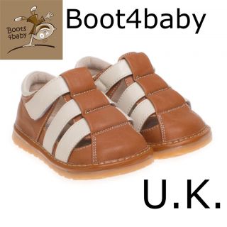 Boys Childrens Infant Toddler Leather Squeaky Shoe Summer Sandals