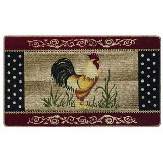 Rooster Chicken Berber Farm Country 24x40 Rug NEW Bacova Guild 31384