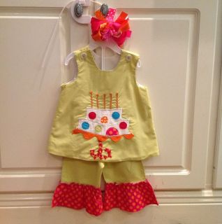 La Jenns 1st Birthday Outfit 12 Months With Matching Bow