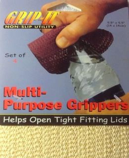 Multi Purpose Grippers, opens and holds bottles, jars and tools, set