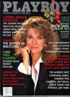 PLAYBOY DECEMBER 1989 CANDICE BERGEN / PETRA VERKAIK / WOMEN OF