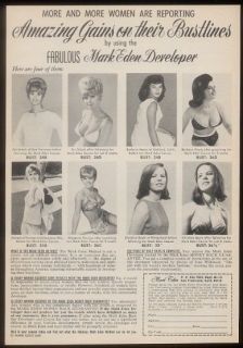 1968 Mark Eden bust developer 8 women photo print ad