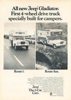 1969 Jeep Gladiator Truck Camper   Classic Vintage Advertisement Ad