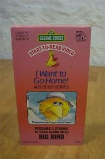 Sesame Street I WANT TO GO HOME Big Bird VHS VIDEO