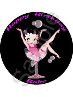 Betty boop 7.5 birthday cake topper on Rice Paper