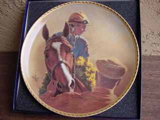 STONE horse plate NORTHERN DANCER   BILL HARTACK UP Signed MIB RARE
