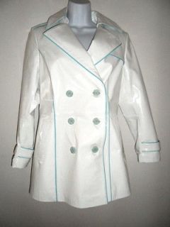 Manteau en cuir imperméable blanc Rudsak collection grandeur moyen