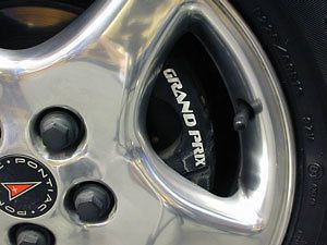 Pontiac Grand Prix Brake Caliper Decal/Sticker 13 Colors To Choose