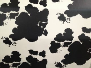 Cow Print Black and White Spotted Vinyl Upholstery Faux Leather By the
