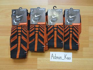 Nike Elite Sequalizer Crew Socks   S/M/L/XL   Desert Orange/Black/W