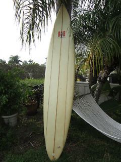 Vintage oldschool Big Wave Gun 3 stringer Surfboard