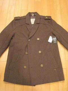 brown pea coat in Mens Clothing