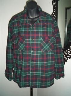 VTG PENDLETON Button Up Hunting Lumberjack Plaid Wool Mackinaw Shirt