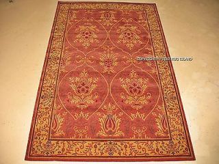2x3 William Morris Arts & Crafts Mission Style Coral Wool Area Rug