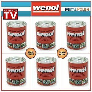 CASE 6 x 1000 ml Can Red Wenol German Metal Cleaner Polish Stainless